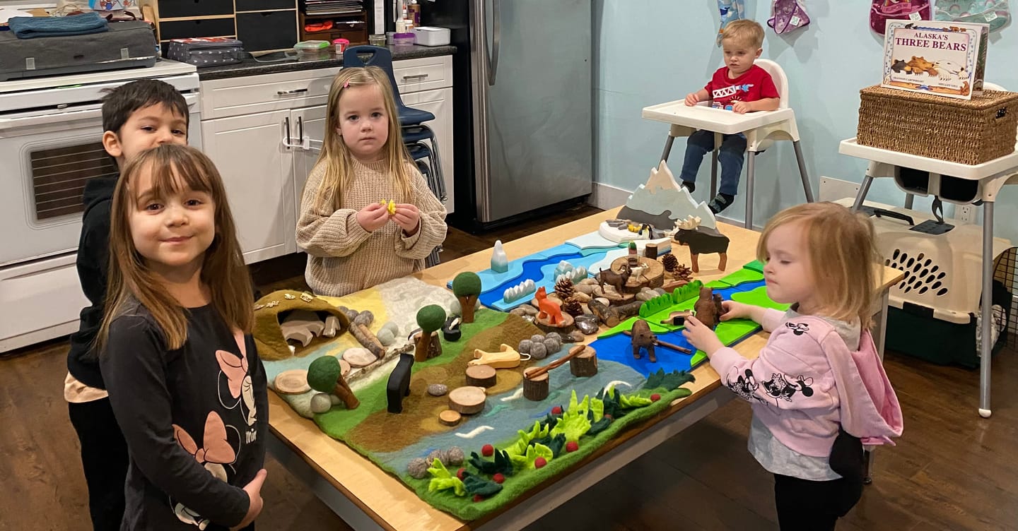 Customer photo review of Bear Hunt Play Mat Playscape
