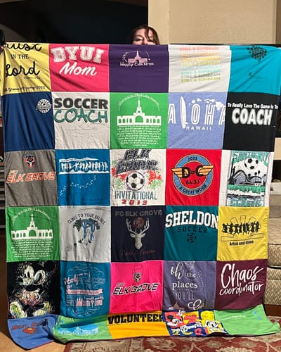T-shirt quilt from sheldon high school by Steven from CA