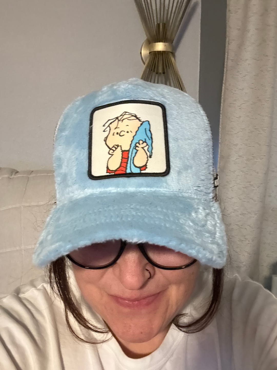 Customer photo review of OVERLORD X Peanuts: Linus Trucker Cap