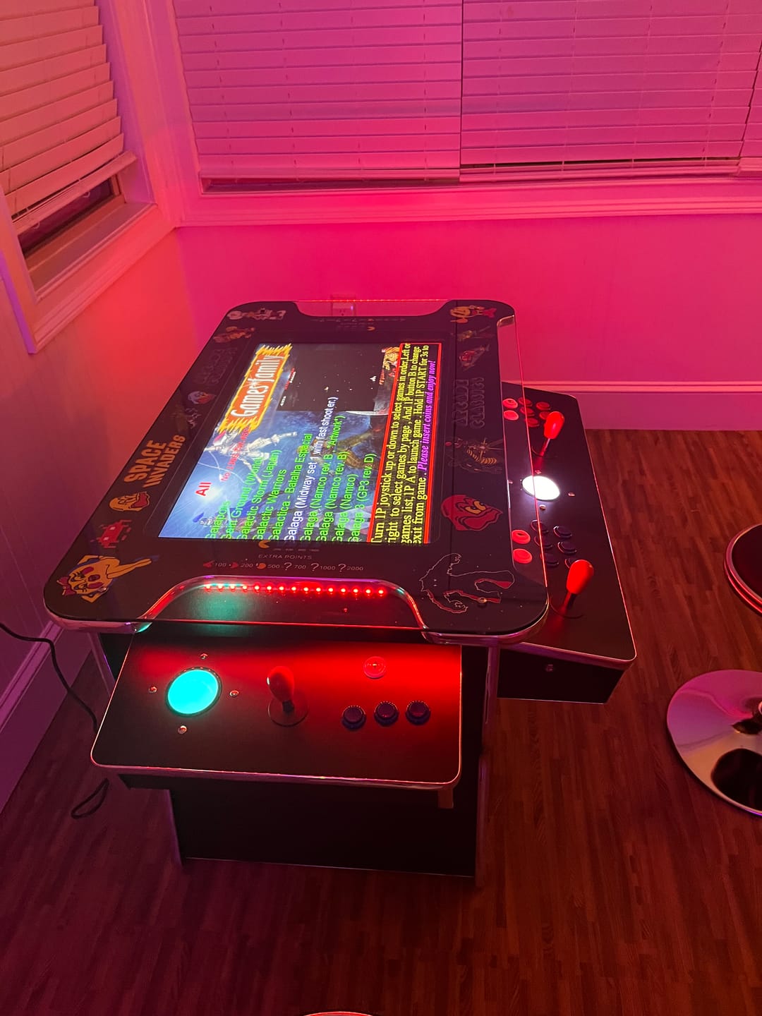 Customer photo review of Cocktail Arcade Machine 4600 Games 32 inch screen Tilt Up Black Multi Cade