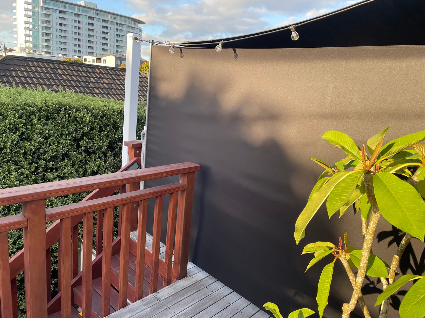 Customer photo review of Patio Screen Retractable Side Awning 2m X 3m
