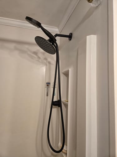 Customer photo review of 3-Spray Dual Shower Head with Adjustable Shower Arm