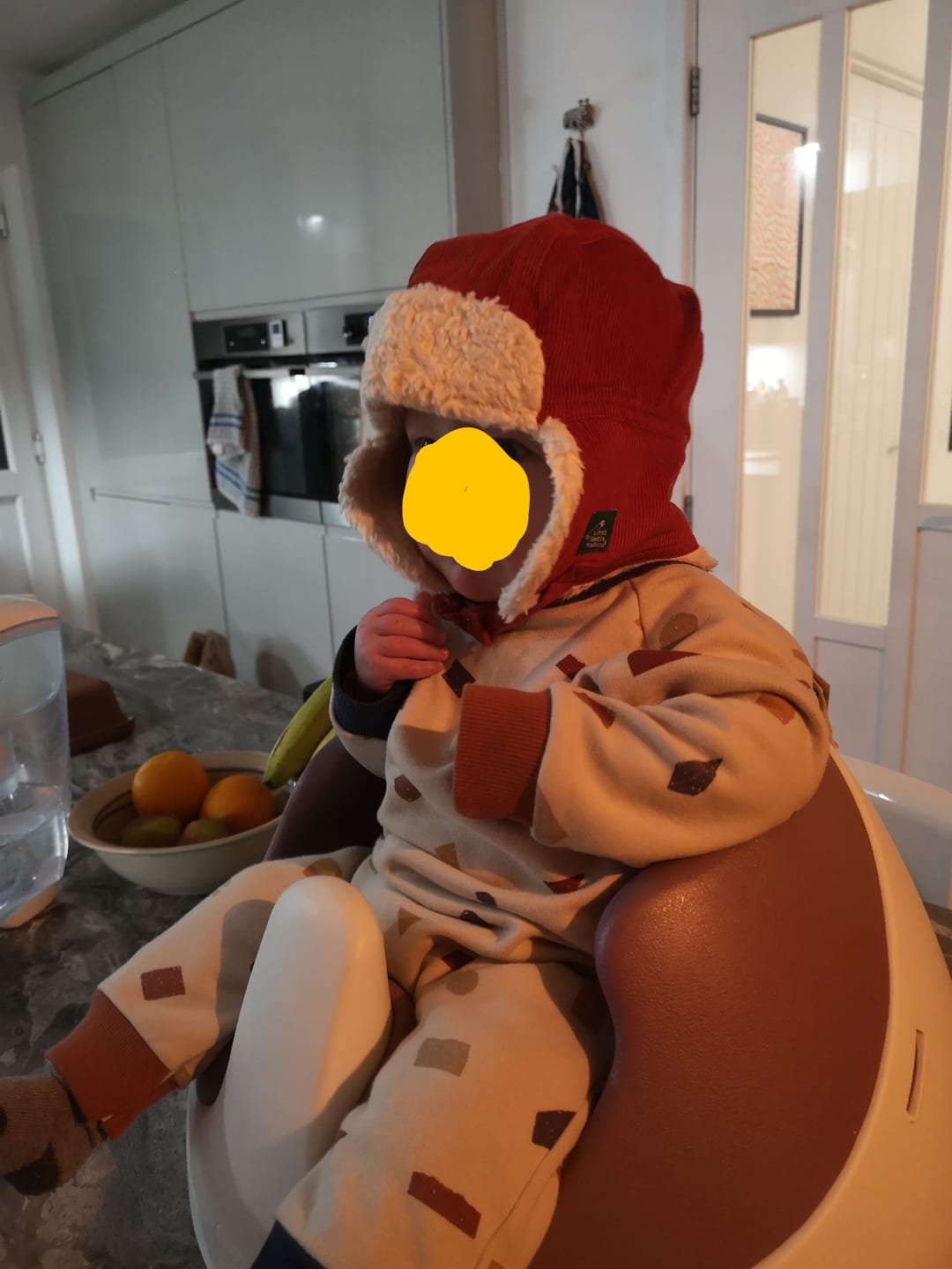 Customer photo review of Hazelnut Sherpa Fleece Cosy Hat