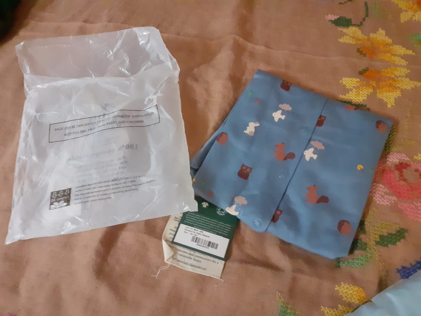 Customer photo review of Woodland Folk Organic Babygrow