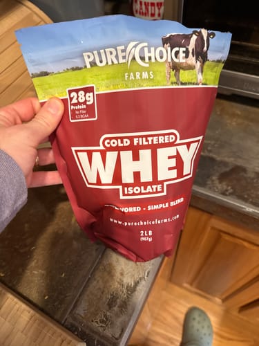 Customer photo review of Whey Protein Isolate Unflavored