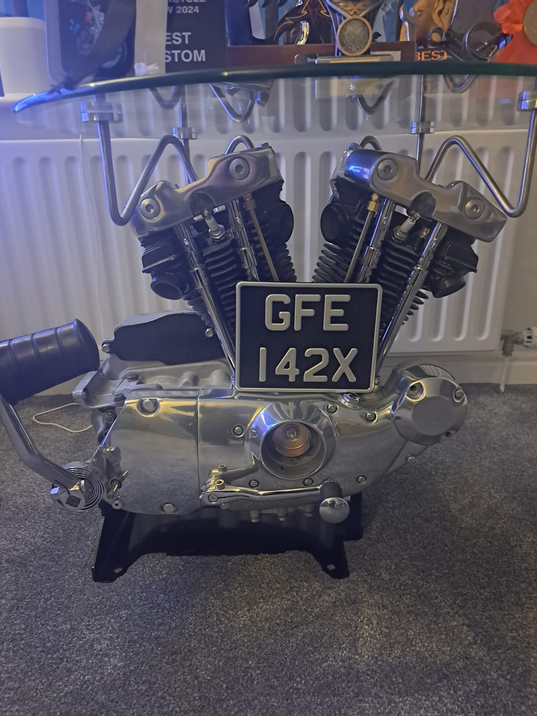 Customer photo review of Classic Metal Pressed 7.5 × 6 Motorbike Number Plate
