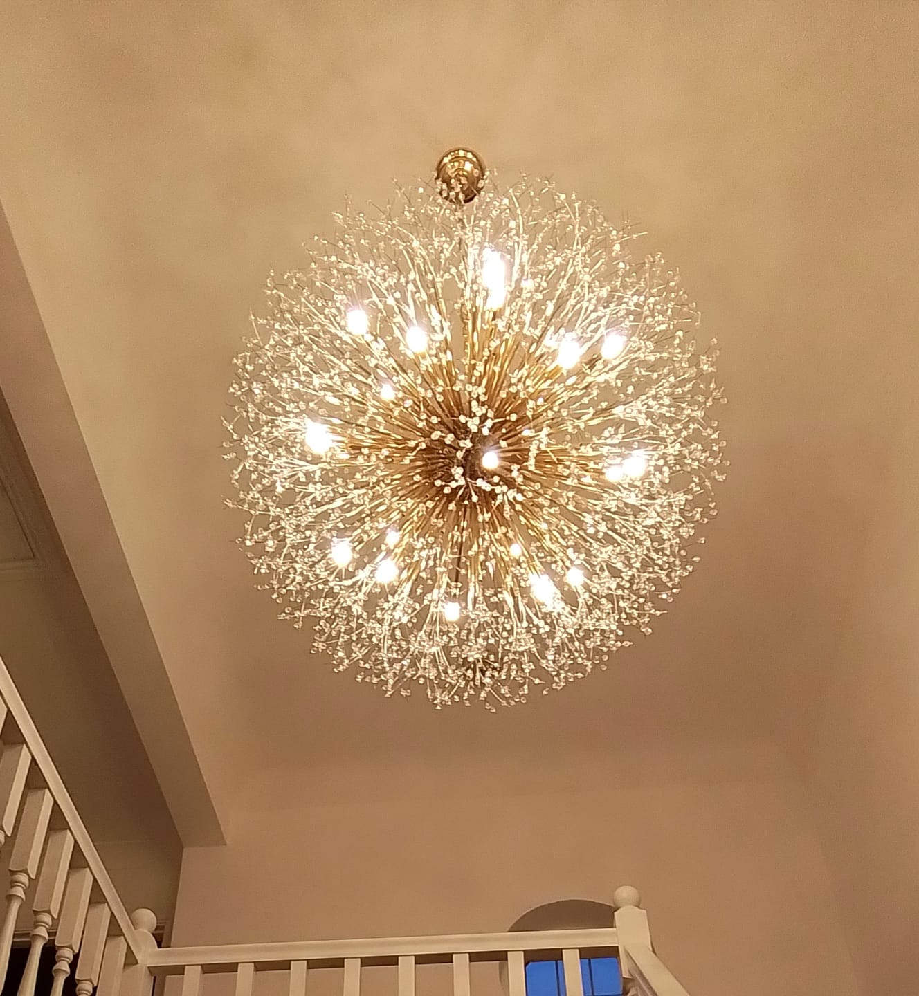 Customer photo review of 20-Light Oversized Large Luxury Sputnik Firework Chandelier