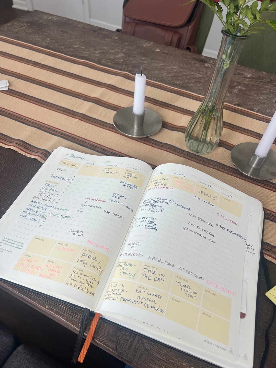 Customer photo review of Monk Manual™ Weekly Planner