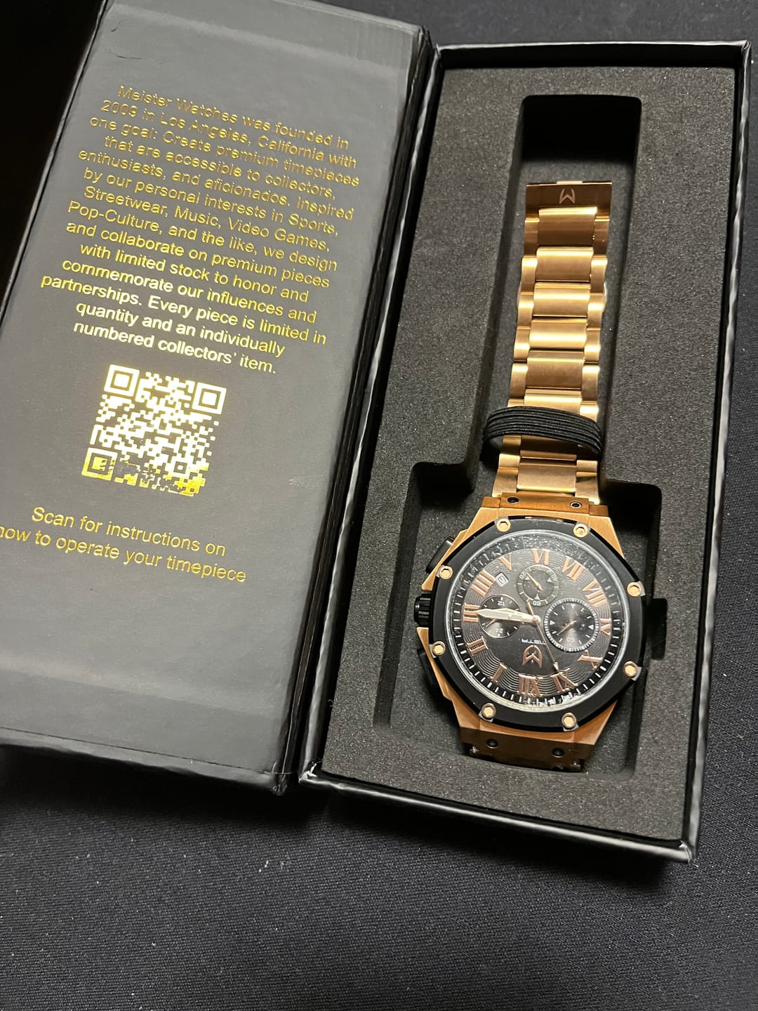 Customer photo review of AM139SS - AMBASSADOR ROSE GOLD / BLACK / SS BAND