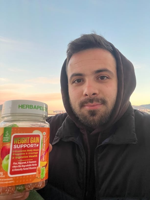 Customer photo review of Herbapeutic Weight Gain Gummies