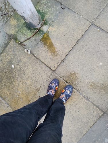 Customer photo review of Grim’s Harvest Chelsea Boots - Comfy Slip-On - Soft & Water-Resistant Micro-Suede Vegan Shoes