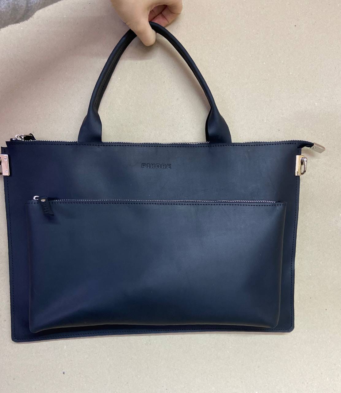 Customer photo review of Leather Laptop Bag