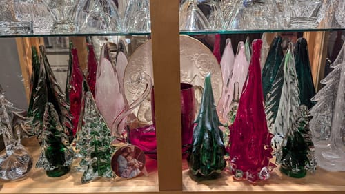 Customer photo review of Ice Twist Blown Glass Tree, Red Small