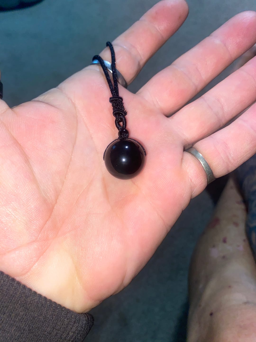 Customer photo review of Blue Sandstone Necklace