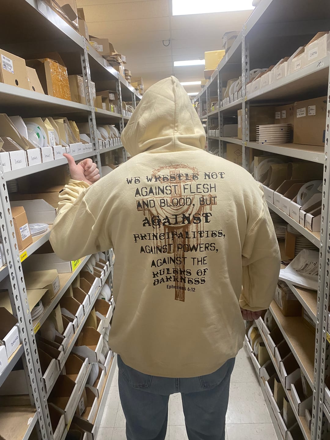 Customer photo review of The Rulers of Darkness Hoodie