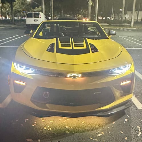 Customer photo review of Chevy Camaro Front Illuminated LED Bowtie Grille Emblem Glowtie Badge kit RGB/White 2016-2024