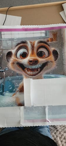 Customer photo review of 5D Diamond Painting mit AB-Effekt – Lachendes Wüstenwunder