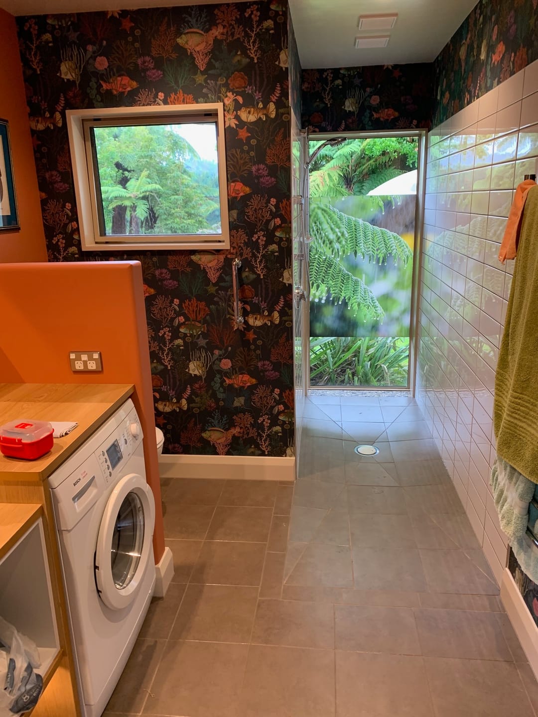 Customer photo review of Cora - Fish and Coral Wallpaper - Soft Aqua