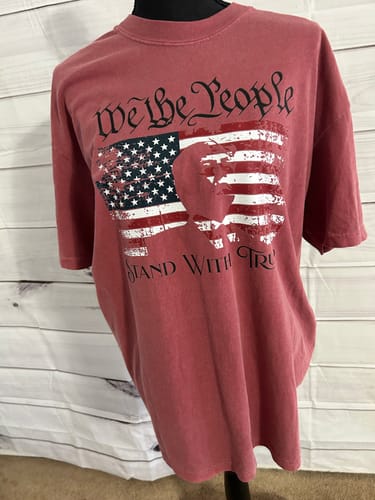 Customer photo review of We The People Stand With Trump Election DTF Transfer