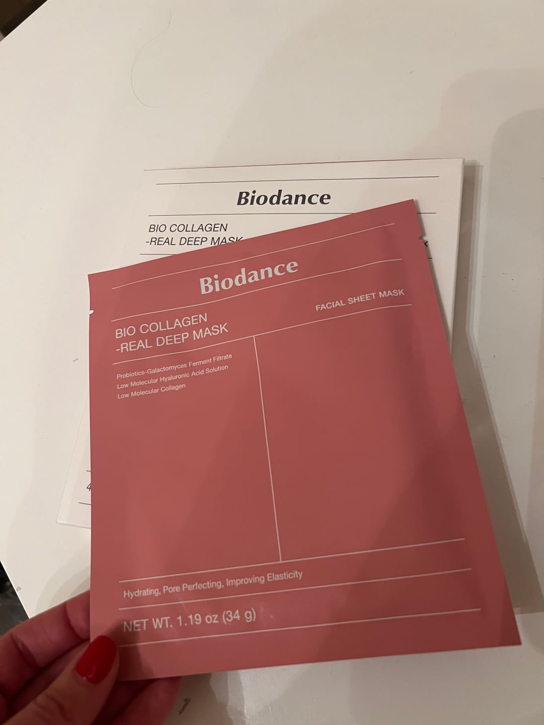 Customer photo review of Nakts hidrogela maska ar kolagēnu Biodance Bio-Collagen Real Deep Mask