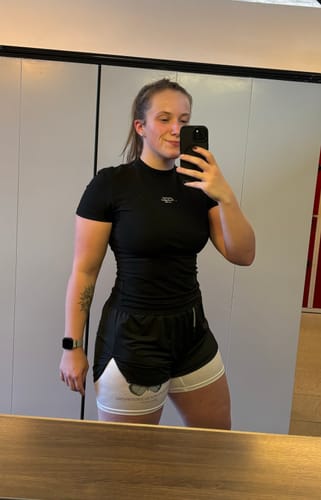 Customer photo review of Jeremiah 29:11 'Wings of Hope' Women's Performance Shorts
