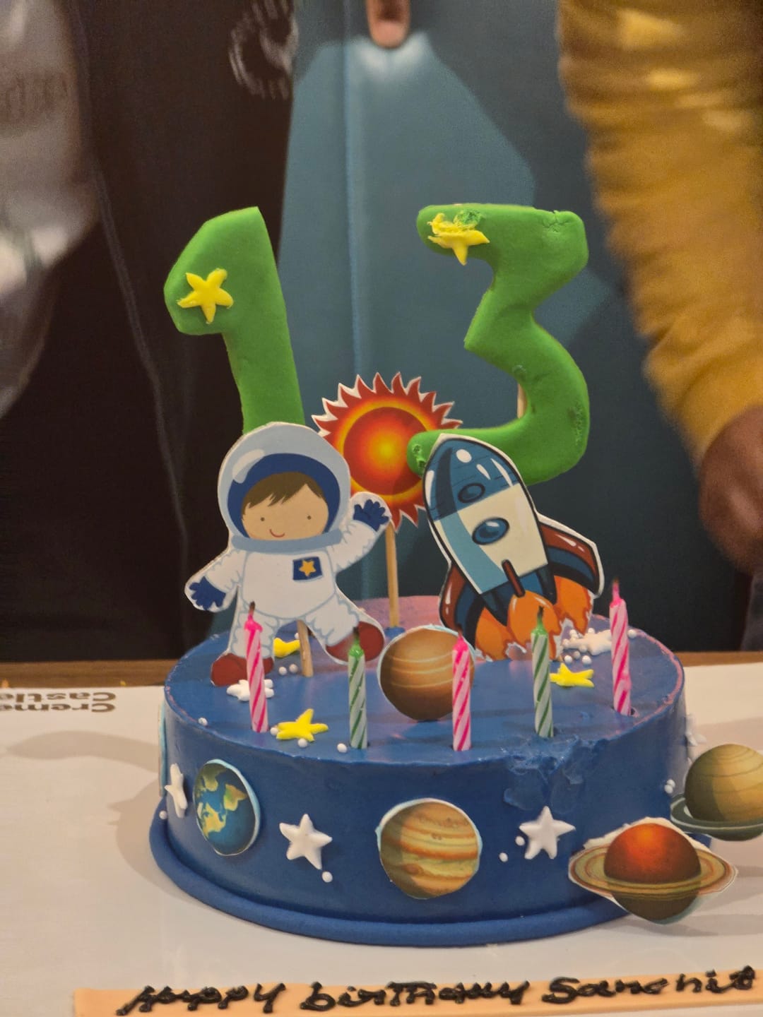 Customer photo review of Solar system theme cake