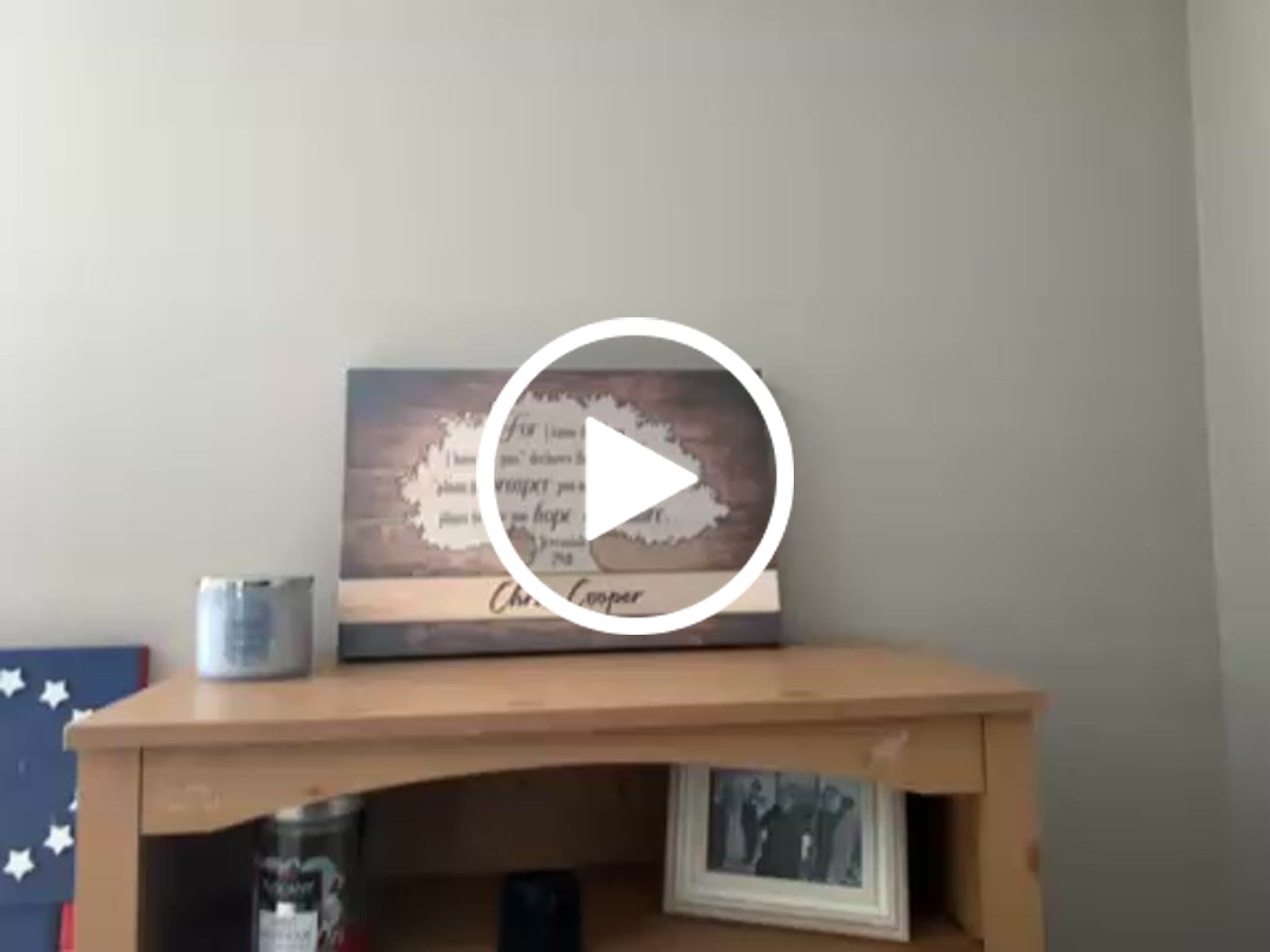 Customer video review of For I Know The Plans I Have For You Jeremiah 29:11 Wall Art Canvas With Personalized Name
