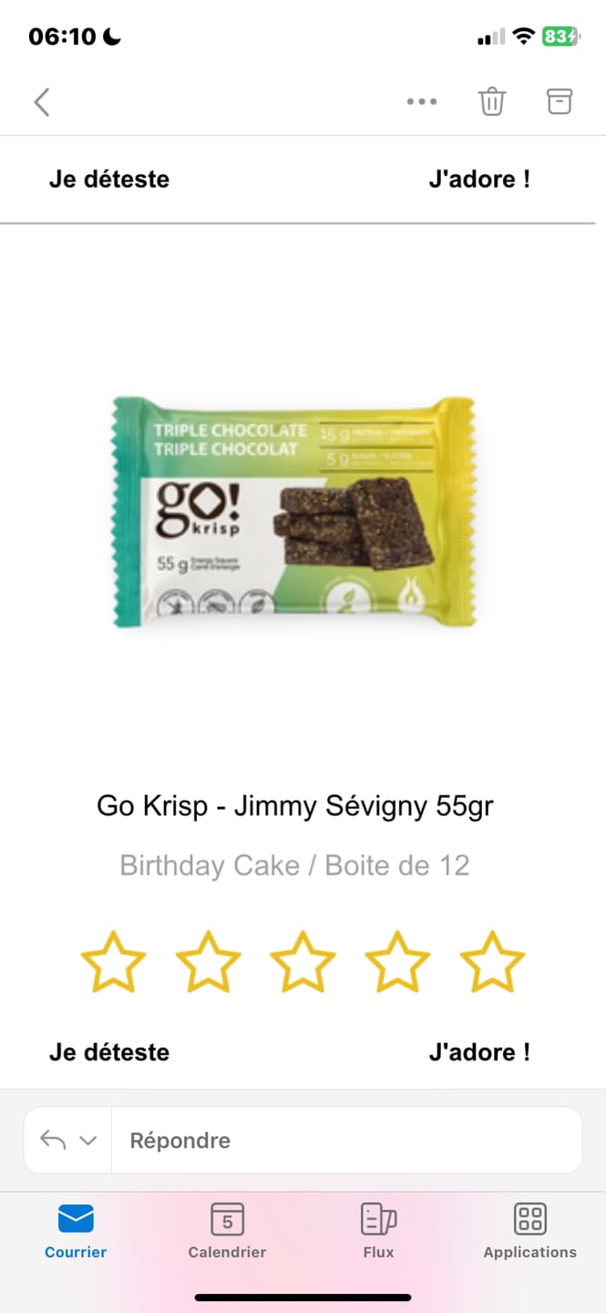 Customer photo review of Go Krisp - Jimmy Sévigny 55gr