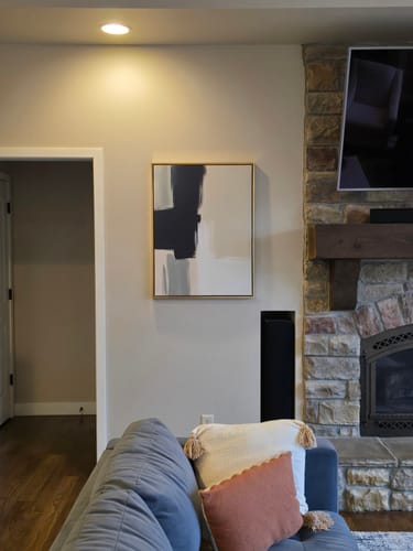 Customer photo review of Modern Contrast Abstract Canvas Art