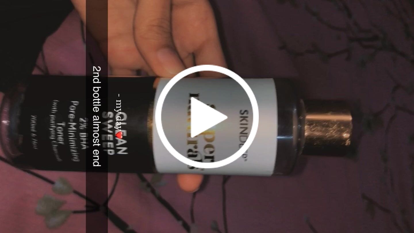 Customer video review of CLEAN SWEEP - 2% BHA Pore-Minimizing Toner (w/ purifying Charcoal)