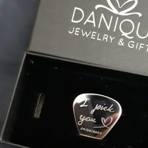 Customer photo review of Personalized Guitar Pick