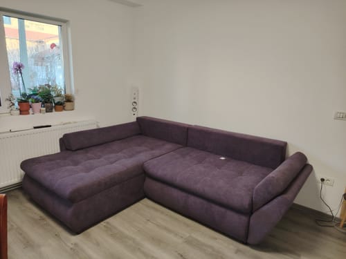 Customer photo review of Colțar extensibil dumonde cu ladă de depozitare si sezut confortabil din spuma HR, Loana Lila 270x185 cm