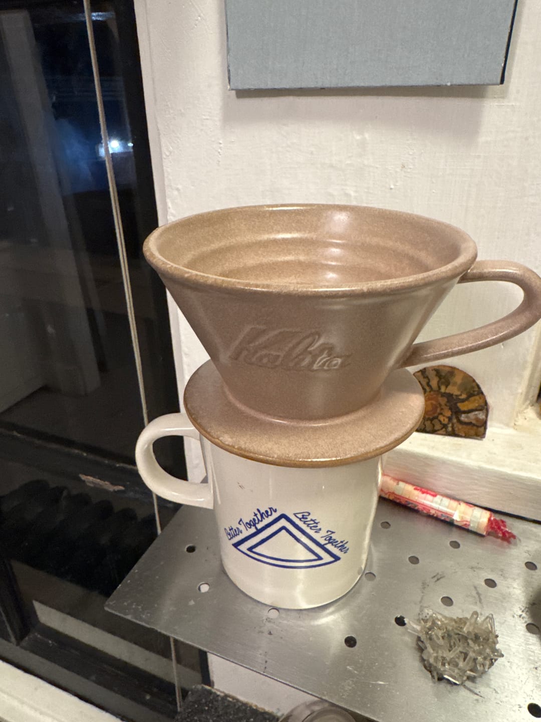 Customer photo review of Kalita MINO Ceramic Dripper 185 - Sand Brown