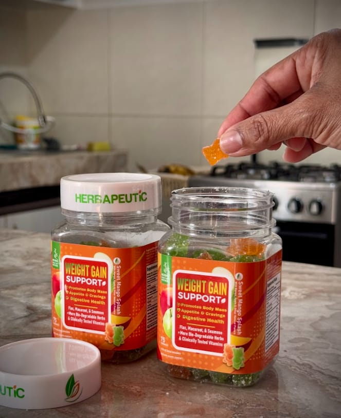Customer photo review of Herbapeutic Weight Gain Gummies