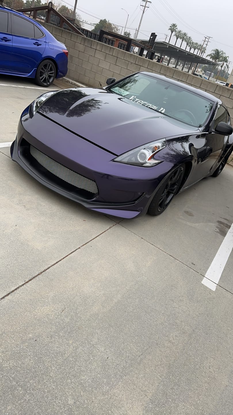 Customer photo review of Glossy Metallic Midnight Purple Vinyl Wrap