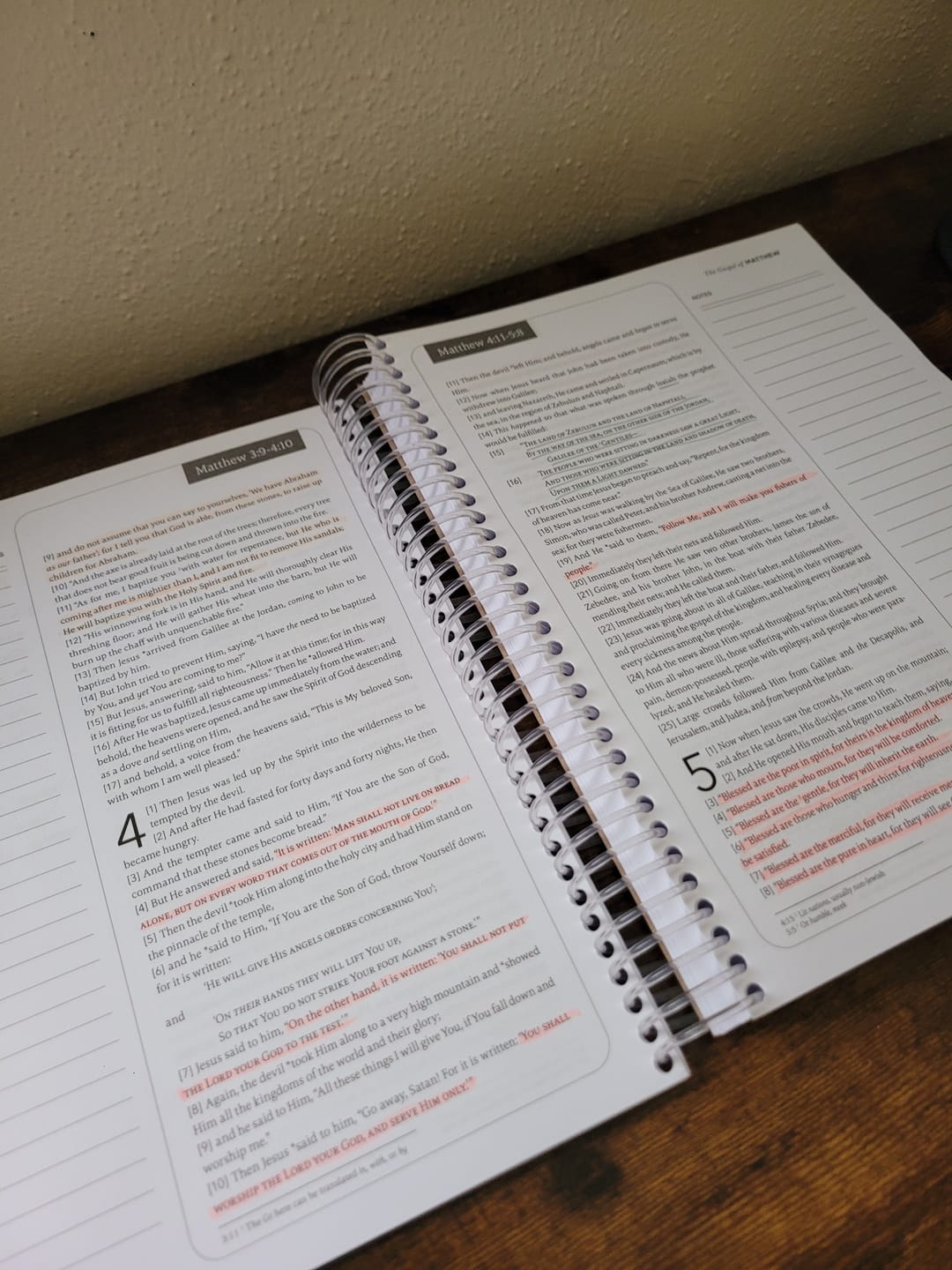 Customer photo review of Spiral Bible™ - NASB - New Testament - Flake
