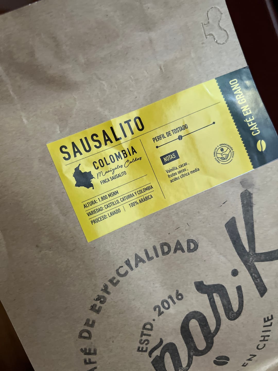 Customer photo review of Café de especialidad de Colombia | Finca Sausalito Bolsa 250 gramos | GRANO ENTERO