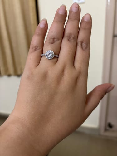 Customer photo review of HALO RING - Fine Silver