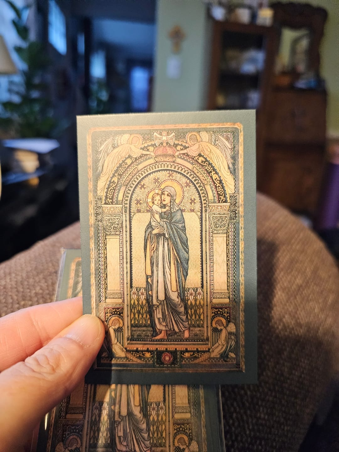Customer photo review of Morning Offering Holy Card