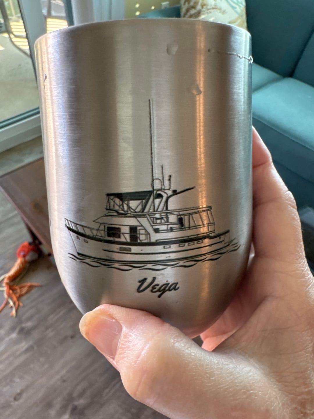 Customer photo review of Custom Wine Tumblers