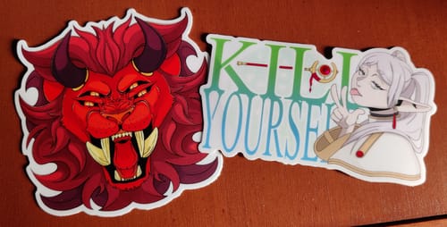 Customer photo review of Cut to Shape Stickers