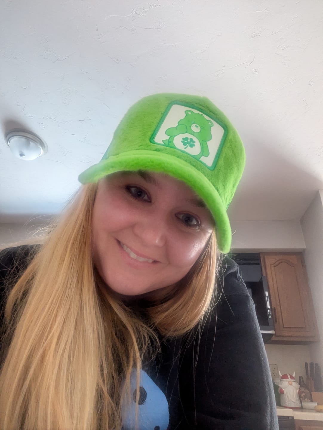 Customer photo review of OVERLORD X Care Bears:  Good Luck Bear Trucker Cap