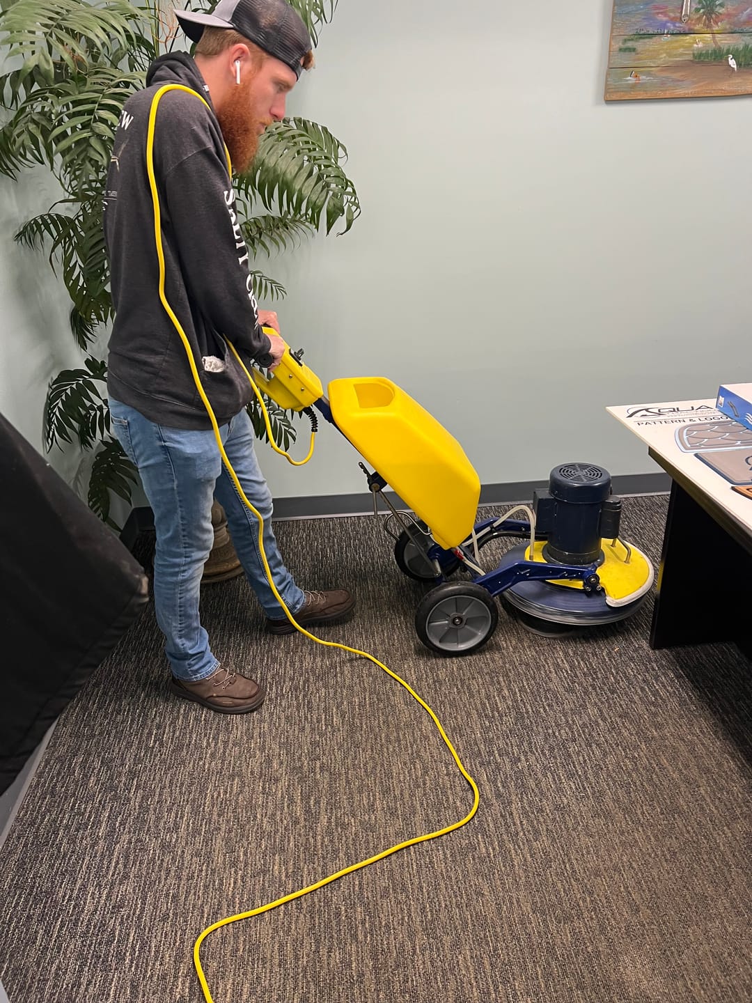 Customer photo review of FiberPlus MAX Carpet Cleaning Pads 8 inch (Case of 15) Commercial Carpet Cleaning Supplies (for 19" Cimex)
