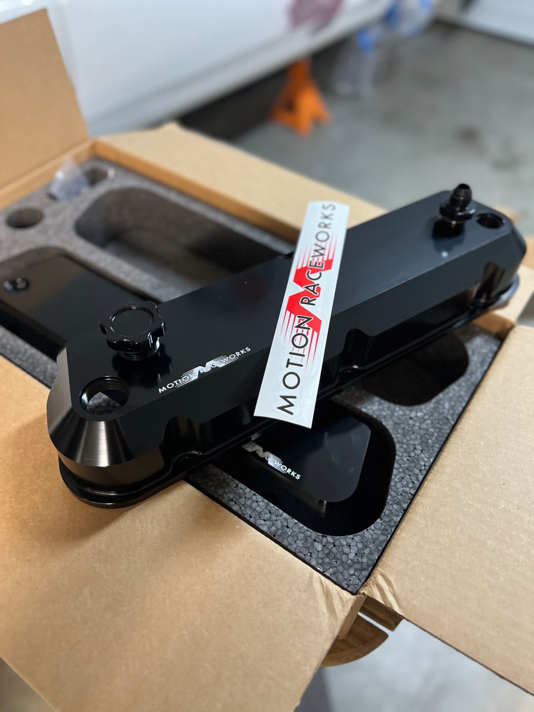 Customer photo review of Motion Raceworks Billet SBF Valve Covers (Black Anodized)