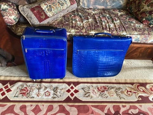 Customer photo review of Preorder Crocodile Leather Travel Garment Bag