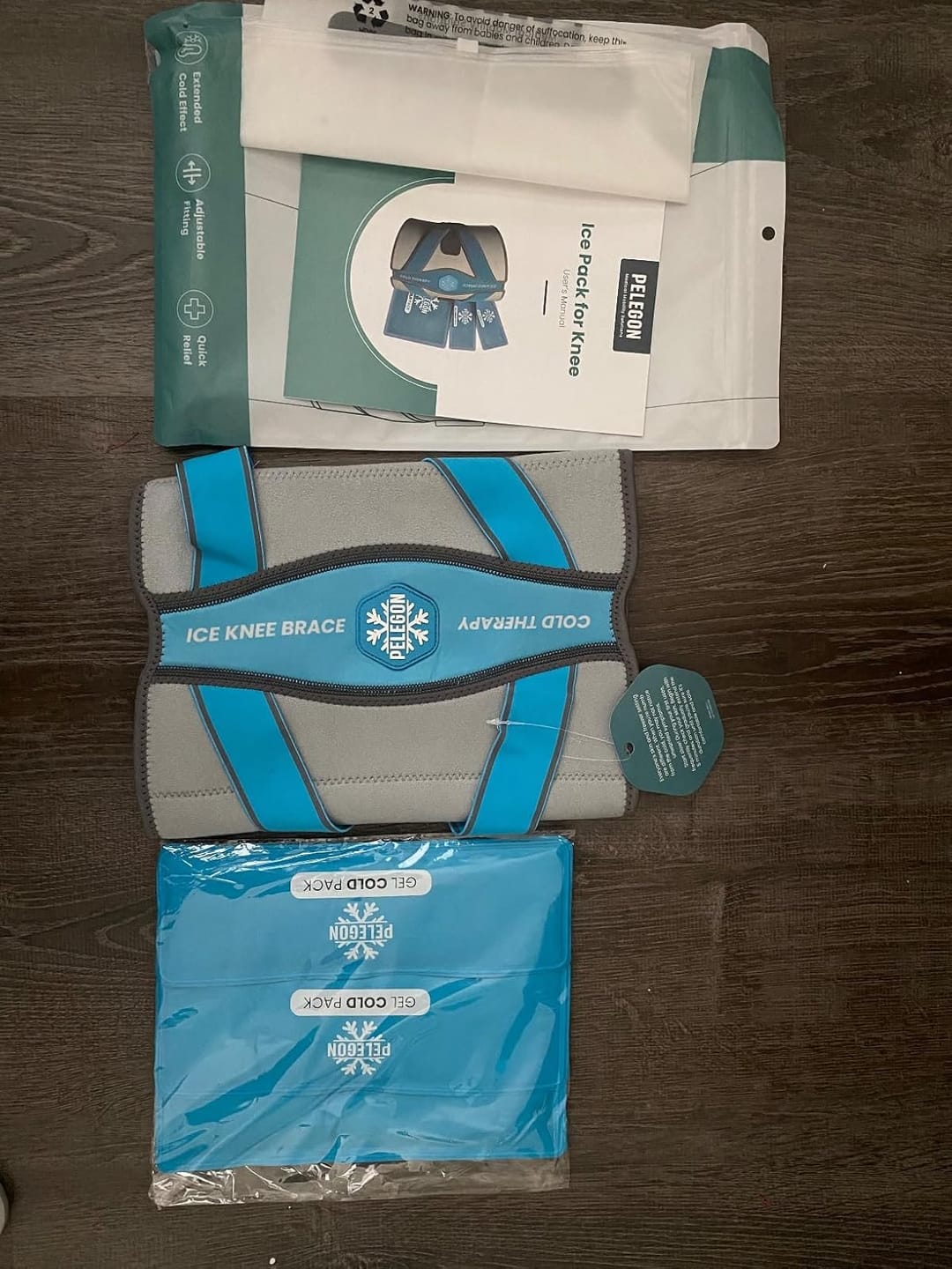 Customer photo review of Knee Ice Pack Wrap