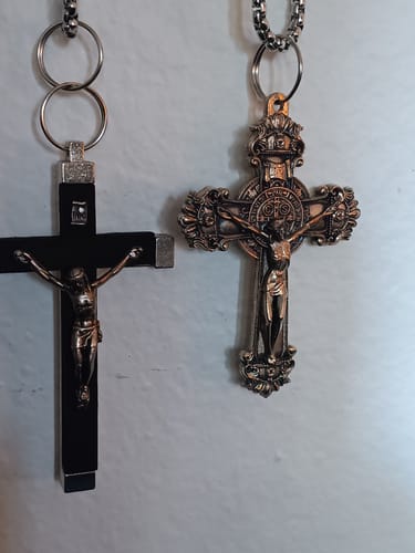 Customer photo review of St. Benedict Ornate Crucifix - Blessed By Pope - Pectoral Cross - Pendant