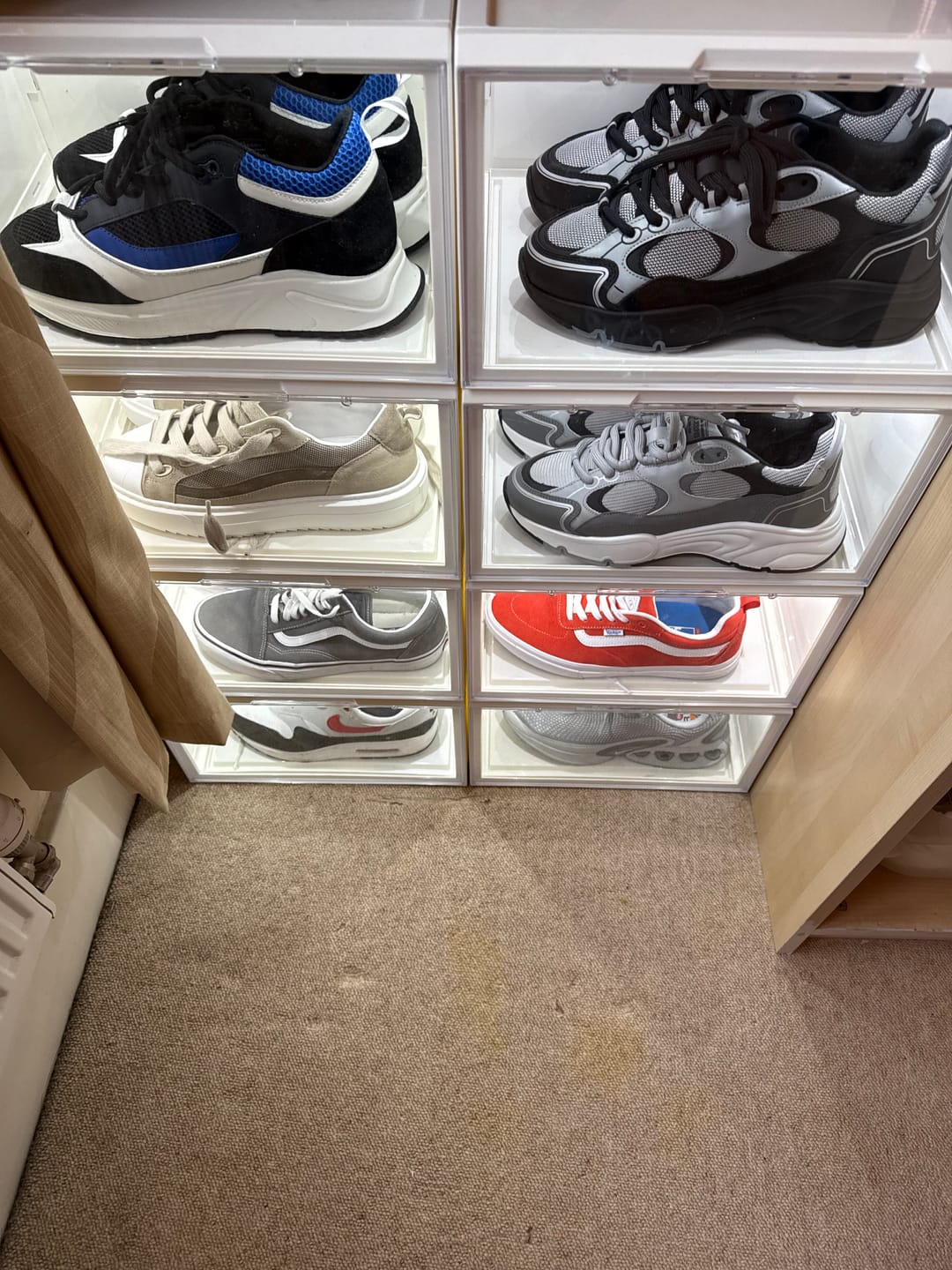 Customer photo review of STACK V2 LED Sneaker Display Crate - White