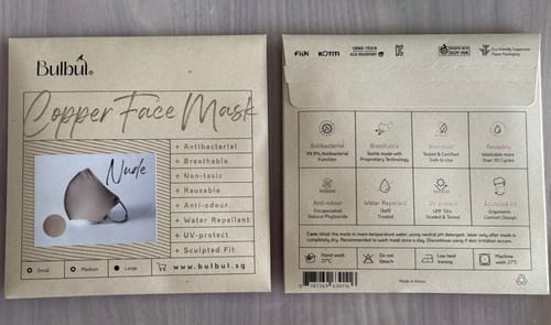 Customer photo review of Reusable Copper Face Mask