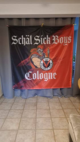 Customer photo review of Stoffbanner inkl. Druck